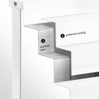 6-Tier Metal Tonies Shelf Magnetic, Compatible with Toniesbox 1 & 2 | Tonies Storage for Tonies Figures 50 Characters, White Desktop Display Shelf