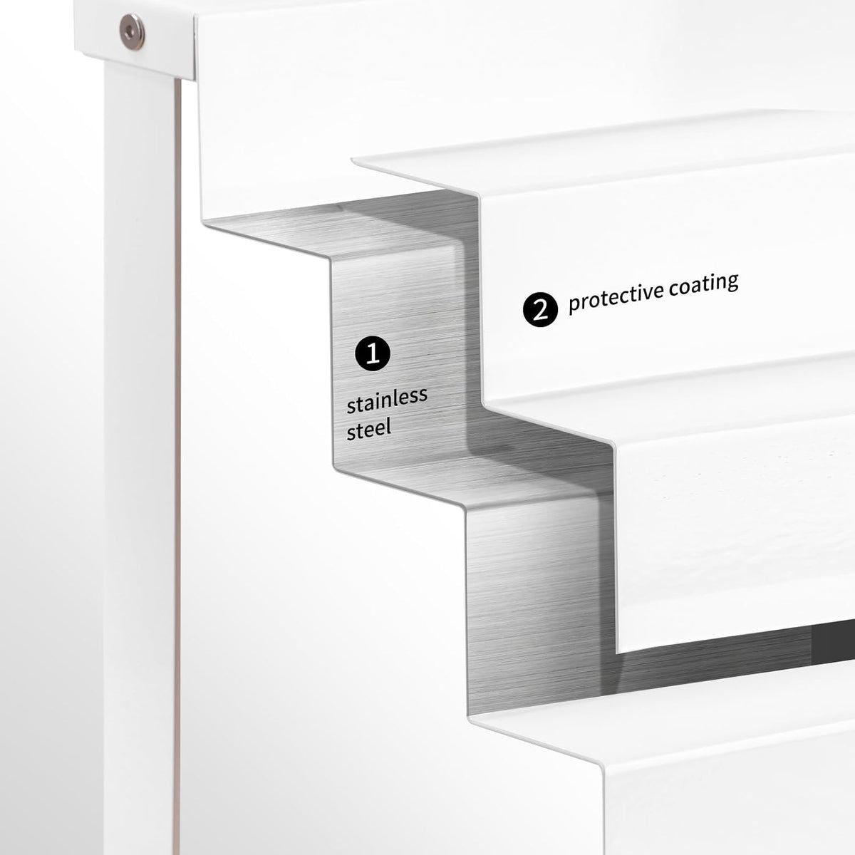 6-Tier Metal Tonies Shelf Magnetic, Compatible with Toniesbox 1 & 2 | Tonies Storage for Tonies Figures 50 Characters, White Desktop Display Shelf