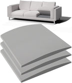 Couch Cushion Support for Sagging Seat, 24"x24"x2.4" 40D High Density Curved Foam Sofa Cushion Support, Under-Cushion Sag Repair,Grey Set of 3