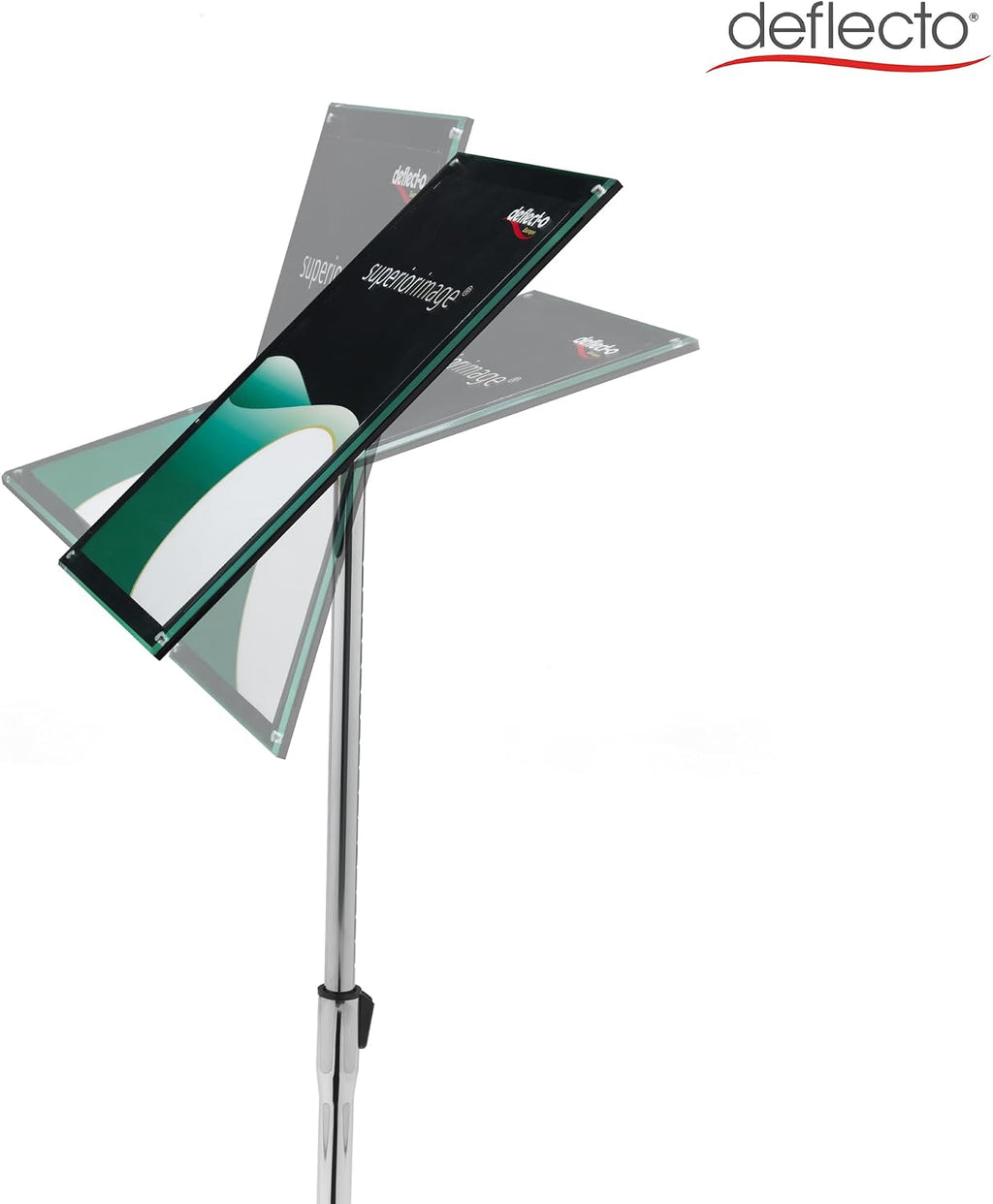 Deflecto 165242 A4 Bevelled Edge Floor Standing Sign Holder