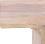 SAFAVIEH Home Collection - Wilfredo White Washed Solid Wood Accent Table, Scandinavian C-Shape Side Table, Fully Assembled (ACC3261A)