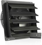 AC Infinity AIRLIFT S16, Shutter Exhaust Fan 16” with 10-Speed Controller, EC Motor - Wall Mount Ventilation and Cooling for Sheds, Attics, Workshops, and Greenhouses