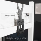 VIVO TV Hanger Bracket for 24 to 55 inch Flat and Curved Screens, Light Weight Steel Design, Height Adjustable Cross Bar, Loft Bed, Thin Door TV Mount, Max VESA 400x400, Black, MOUNT-TV01LB