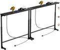 Keelian 70 inch Narrow Console Table with Outlet,Adjustable Height(25"-37") Behind Sofa Table,Couch Behind Table Skinny,Couch Shelf with Charging Station,Long Entryway Tables for Living Room,Black