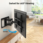 HOME VISION Full Motion TV Wall Mount for 32-85 inch TVs up to 132lbs | Max VESA 600x400mm, Fits 8”/ 12” /16” Wood Studs, TV Mount Wall Bracket with Dual Articulating Arms, Swivel, Tilt