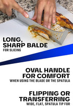 Dalstrong Spatula Knife Hybrid Utensil - 8 inch - Gladiator Series Elite - High Carbon German Steel Kitchen Knife - G10 Handle - Multi-Purpose - BBQ, Chop, Slice, Grill, Flip - Sheath - NSF Certified