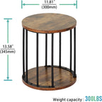HDANI Wooden Stool Set of 2 for Kids, Adults - 300lbs Load Capacity Garden Round Wood Stool, Non-Slip Small Step for Plant Stand, Kitchen, Bathroom and Bedroom, Brown