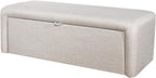 Homebeez 48" Storage Ottoman Bench with Side Opening, Large Ottoman with Storage for Bedroom End of Bed, No Assembly Upholstered Storage Bench & Ottoman Foot Rest for Living Room & Entryway