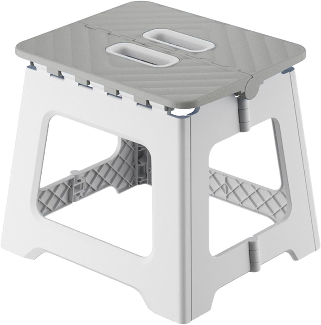 7.4'' Plastic Folding Step Stool with Carry Handle, Foldable Foot Stool | Fold Up Step Stool, Durable And Anti-Slip Base, Compact Foot Stool For Bathroom Bedroom Living Room Outdoor
