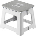 7.4'' Plastic Folding Step Stool with Carry Handle, Foldable Foot Stool | Fold Up Step Stool, Durable And Anti-Slip Base, Compact Foot Stool For Bathroom Bedroom Living Room Outdoor