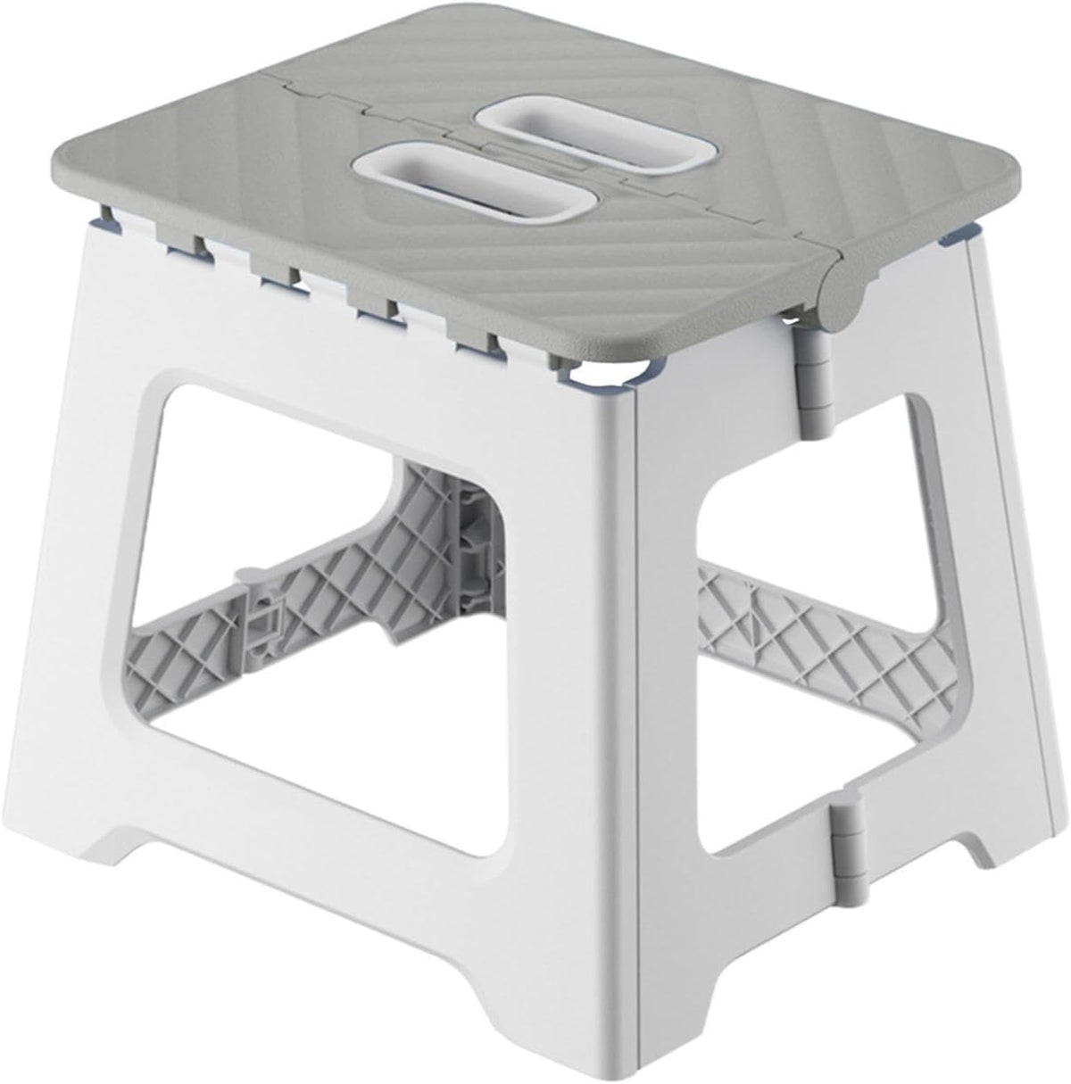 7.4'' Plastic Folding Step Stool with Carry Handle, Foldable Foot Stool | Fold Up Step Stool, Durable And Anti-Slip Base, Compact Foot Stool For Bathroom Bedroom Living Room Outdoor