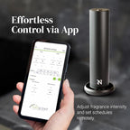 Dynamo Essential Oil Diffuser for Home with Fragrance Sample, App & Manual Control, Cold-Air Scent Diffusers for Home, Large Room, Hotel Scent Diffuser up to 1000sq.ft Black Aroma Diffusers