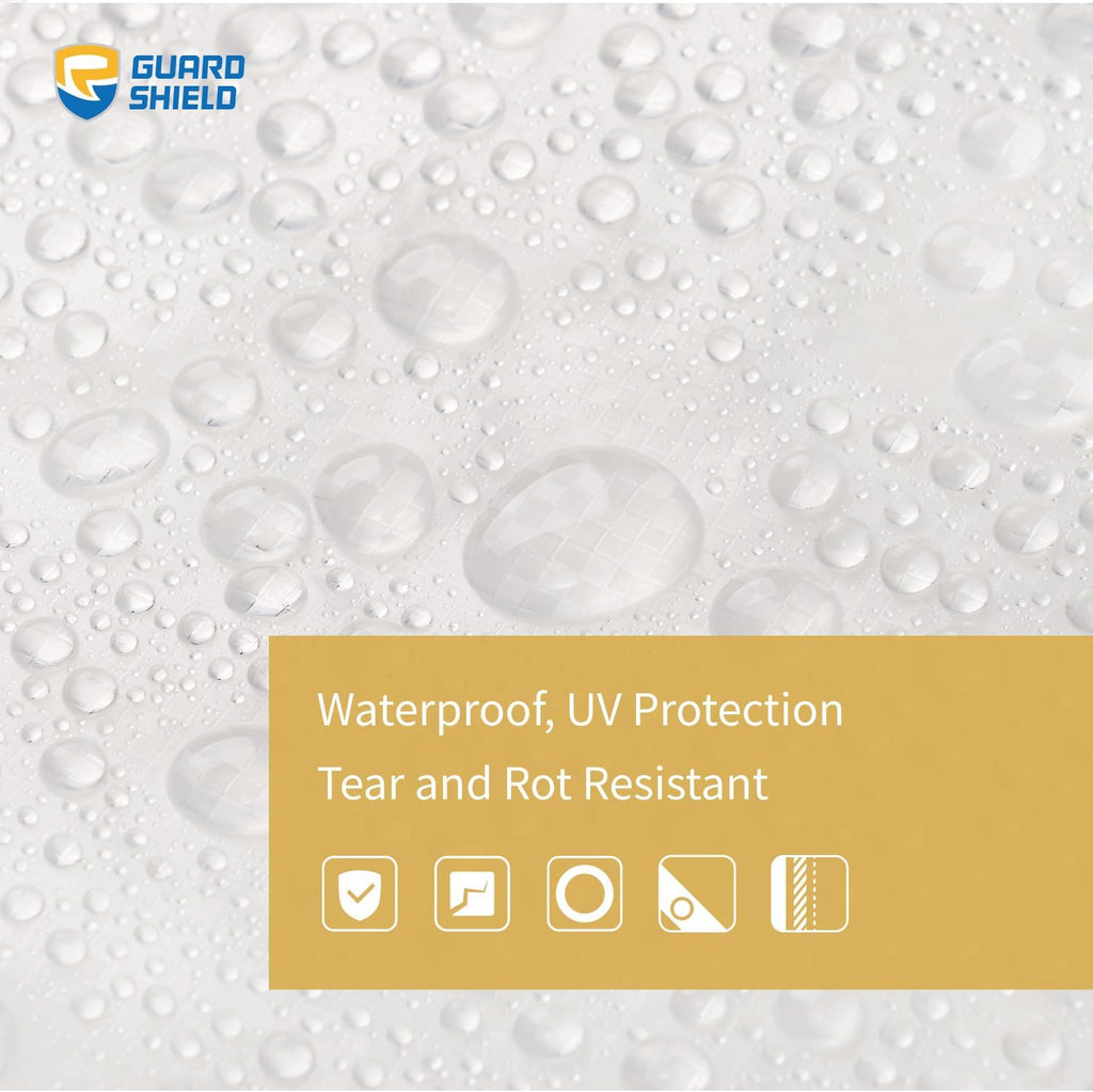 GUARD SHIELD Clear Tarp Heavy Duty 20x40 Feet Waterproof for Outdoor Garden Poly Cover UV Resistant Transparent Tarpaulin10mil