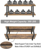 EXCEFUR Entryway Bench, Industrial Shoe Storage Bench for Living Room Bedroom, Rustic Brown