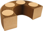 Folding Paper Stool with Pu Cushion,Accordion Paper Folding Sofa Chair,Scalable Folding Bench,3.9/4.9/6.6/8.2ft Accordion Chair Stool,One Seat Holds 400lb,for Living Room,Coffee Bar (Brown, 4 Seats)