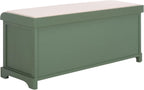 SAFAVIEH Furniture - Lonan Storage Bench - Dusty Green - Solid Wood - Farmhouse Lift-Top Design - Ideal for Entryway, Living Room, Hallway, 18" Seat Height (AMH5733J)