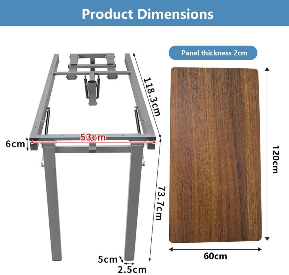 AIZYR in-Cabinet Wall-Mounted Folding Table, Wall-Mounted Folding Table Bracket Invisible Dining Desk Hidden Support Frame for Office Kitchen Study Bedroom
