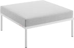 Modway Harmony Sunbrella® Outdoor Patio Aluminum Ottoman in Gray Gray