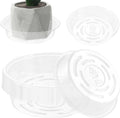 Plant Saucer 20 Pack Plant Trays for Pots 6 Inch Plastic Plant Saucers for Outdoors and Indoors Clear Drip Trays for Potted Plants Flower Pot Plates to Catch Water Plant Drainage Dishes No Holes