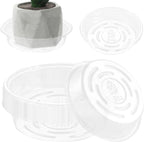Plant Saucer 20 Pack Plant Trays for Pots 6 Inch Plastic Plant Saucers for Outdoors and Indoors Clear Drip Trays for Potted Plants Flower Pot Plates to Catch Water Plant Drainage Dishes No Holes