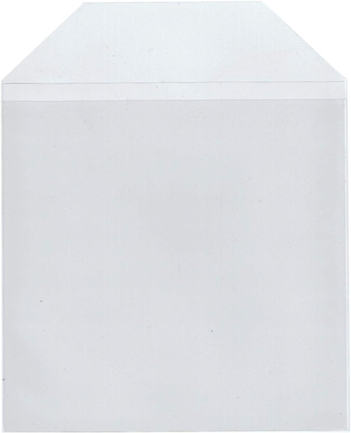 Maxtek 50 Pieces Clear Transparent CPP Plastic CD DVD Sleeves Envelope Holder, 100 Micron Thickness.