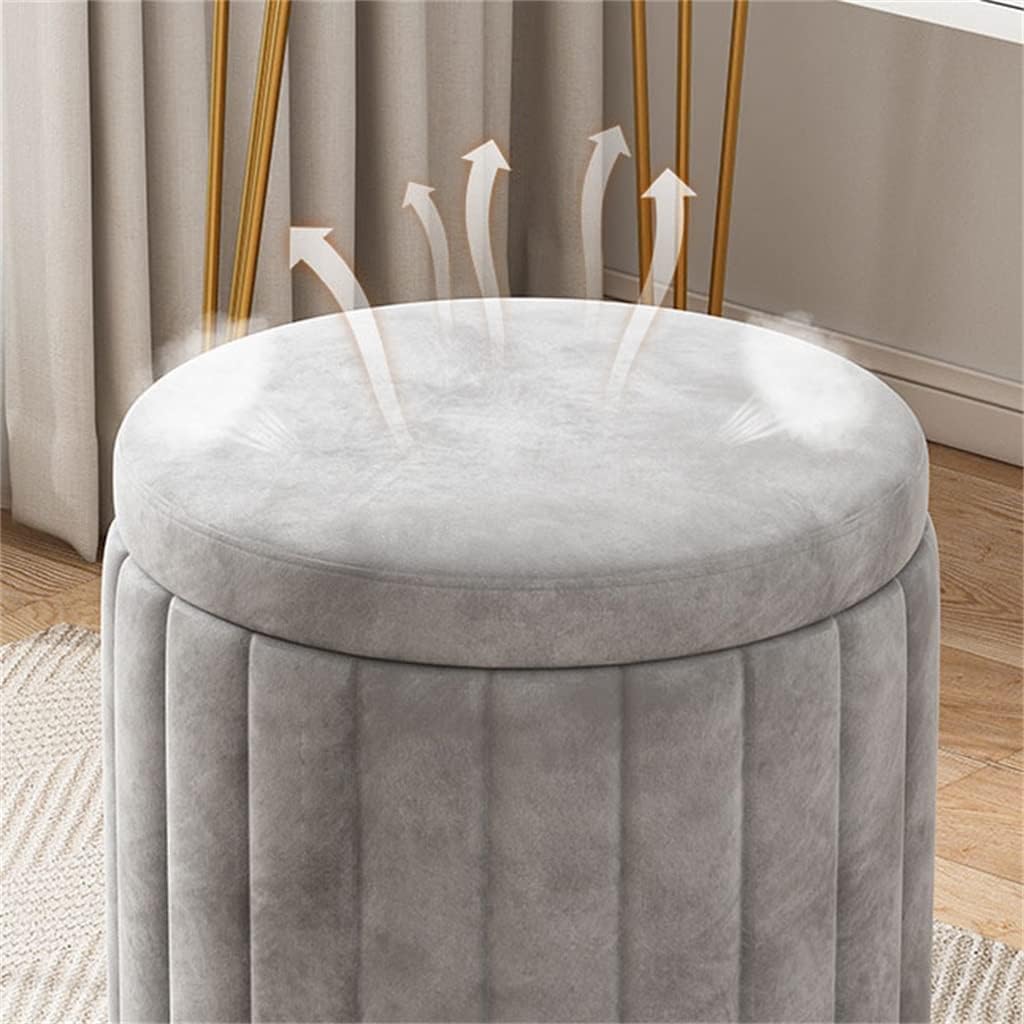 Footstool, Makeup Stool Small Round Stool Makeup Chair Girls Stool Small Bedroom Dressing Stool Chair