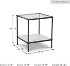 Signature Design by Ashley Modern Glass and Marble End Table, Ryandale