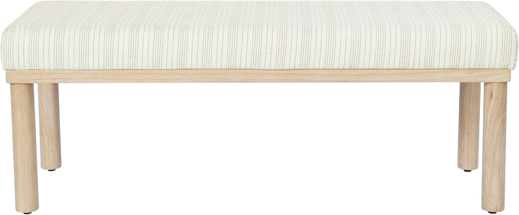 HomePop 47.5" Oslo Bench - Marigold Pinstripe Fabric