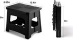 Folding Step Stool, 9 Inch Anti Slip Collapsible Stool Holds Up to 300 lbs, Sturdy Plastic Non Slip Lightweight Foot Stools Foldable for Kitchen, Bathroom, Home Use and Camping