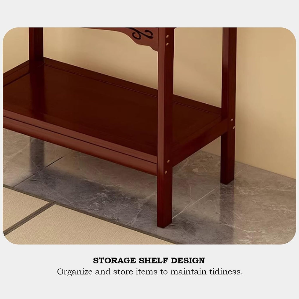 Chinese Meditation Buddhist Cabinet with Drawer Storage | Personal Shrine Stand Prayer Tables For Bedroom, Living Room, Office, Entryway(Walnut,120x33cm/47.2x12.9in)