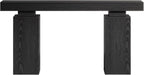 Tribesigns 63-Inch Long Console Table, Farmhouse Entryway Table Behind Couch, Wooden Foyer Stand Entry Station, Modern Hallway Accent Furniture for Living Room Decor, Entrance, Black