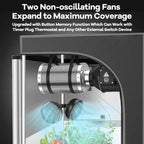 Grow Tent Fan, 5in Two Fans for Greenhouse Plant All Direction Ventilation Circulation Instead of Oscillating, Can Work with Timer and Thermostat, 3 Speeds IP54 Waterproof 8ft Cord Power Adapter