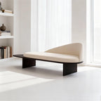Modern Wooden Bed-end Bench in Hotel Bedroom Showroom Dressing Room Shoe-Changing with Backrest Entryway(Large)