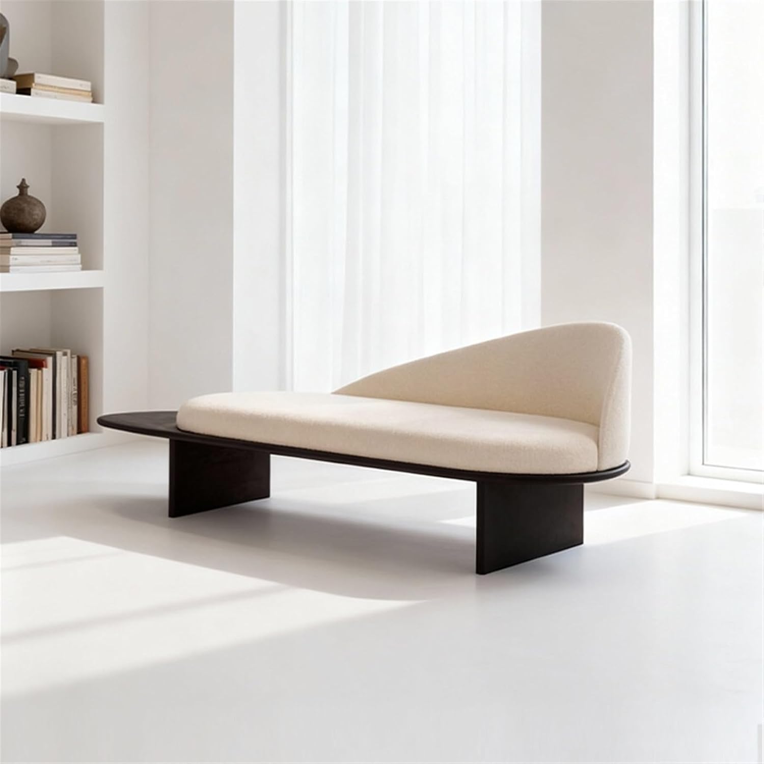 Modern Wooden Bed-end Bench in Hotel Bedroom Showroom Dressing Room Shoe-Changing with Backrest Entryway(XL)