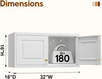 UNICOLY 15.74" H Wall Mounted Storage Cabinet, Kitchen Pantry Cabinet, Small Hanging Cabinet for Dining Room, Bathroom, Laundry Room Alacena para Cocina, Assembly Required, White