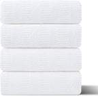 4 Piece Extra Large Bath Towels Set 35x70 Inches, White Oversized Soft Bath Sheet Towels 600 GSM Highly Absorbent Quick Dry Towels Set for Bathroom Hotel Spa