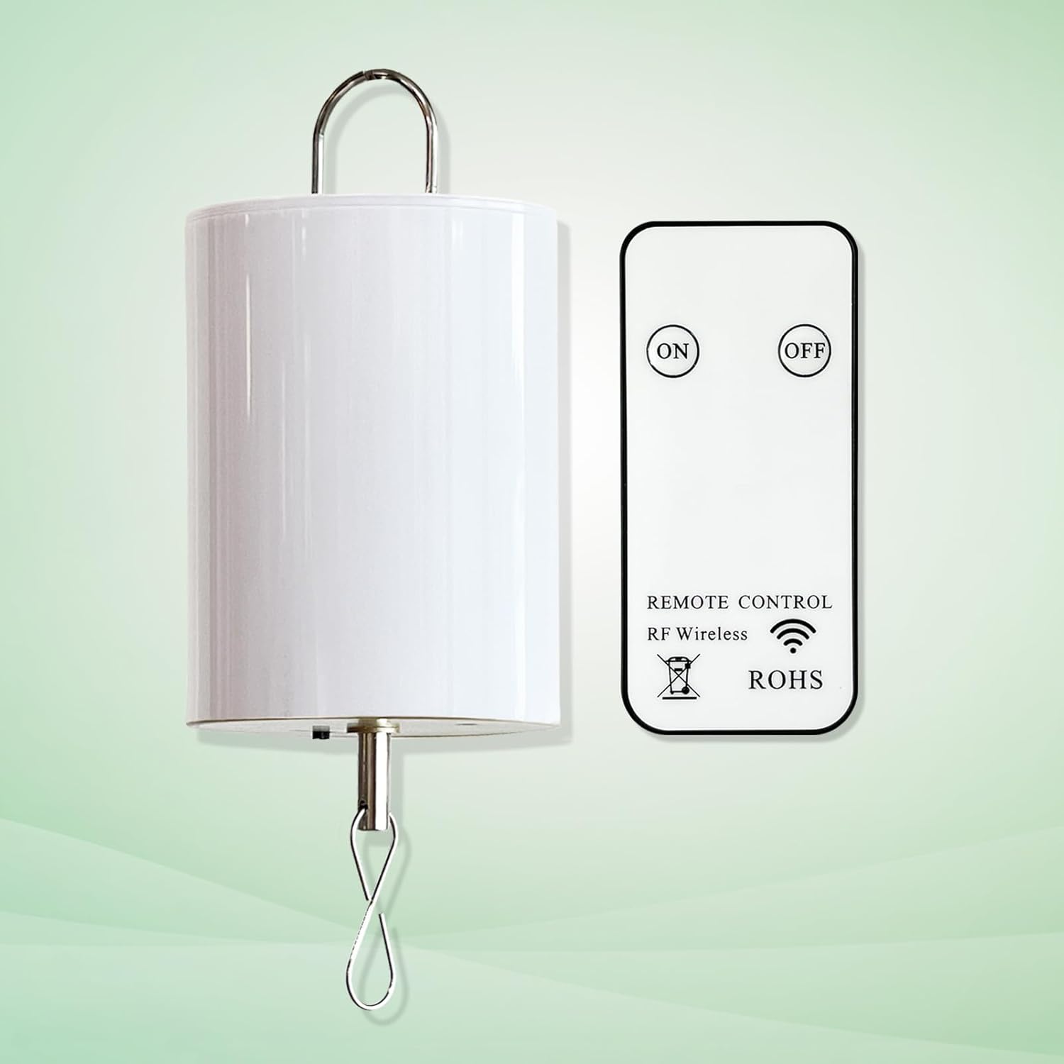Fonmy Hanging Display Motor Rotating Motor w/ Remote Controller for Wind Spinner Hanging Decor Ornament Wind Chimes Battery Operated Motor-20 RPM Medium Speed
