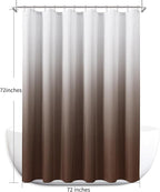 Caramel Brown Shower Curtains for Bathroom, Ombre Cloth Fabric Shower Curtain Set with 12 Hooks Caramel Brown Decor 72 x 72