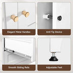 Letaya Metal Armoire Wardrobe Closet with Drawers,Clothing Storage Cabinet with Doors and Shelves,Coat Closet with Hanging Rod,Bedroom,Home,Cloak Room,White-71 H x 32" W x 18" D
