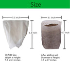 gardtree Plant Nursery Bags 5.5 * 6.3 inches 400PCS, Non-Woven Plant Grow Bags Fabric Seedling Starter for Vegetable Flower Fruit Saplings Tree, Home Garden Supply