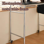 Movable Side Table with Locking Wheels Metal Frame Mobile Workstation Laptop End Table Rolling Office Desk with Storage for Room Long Lasting