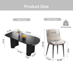 Guyii 62.99" Dining Table Set with 4 Chairs, Modern Kitchen Table Set, Indoor Dining Table for Kitchen, Bar, Living Room, Breakfast Nook, Small Space, Black