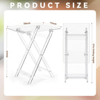 Beeveer Acrylic Foldable TV Dinner Table Small Folding Clear TV Tray Space Saving Acrylic Dining Table for Eating Snack Coffee Desk Side Living Room Kitchen Furniture Easy Assembly (24*20*14 Inch)