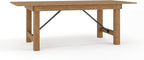 Flash Furniture Hercules Series 7' x 40" Rustic Solid Pine Folding Dining Table, Rectangular Antique Farmhouse Dining and Event Extension Table