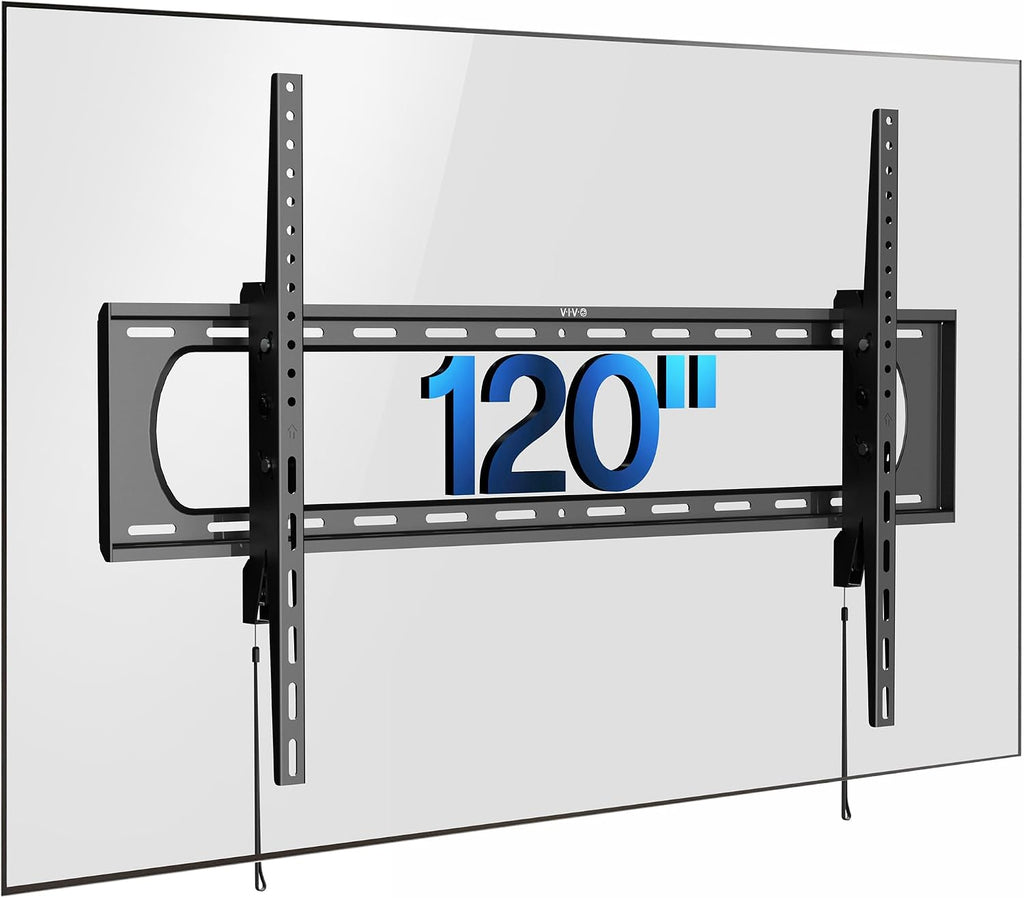 VIVO Black TV Wall Mount with Tilt for 60 to 120 inch Screens, MOUNT-VW120T | Heavy Duty Steel, Tilting TV Wall Bracket fits LCD LED Curved and Flat Panel Screens, Max VESA 900x600mm, Holds 264 lbs