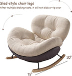 Cozy Accent Rocking Chair, Recliner Glider, Corner Reading Chair, High Backrest Padded Seat for Living Room, Bedroom, Offices