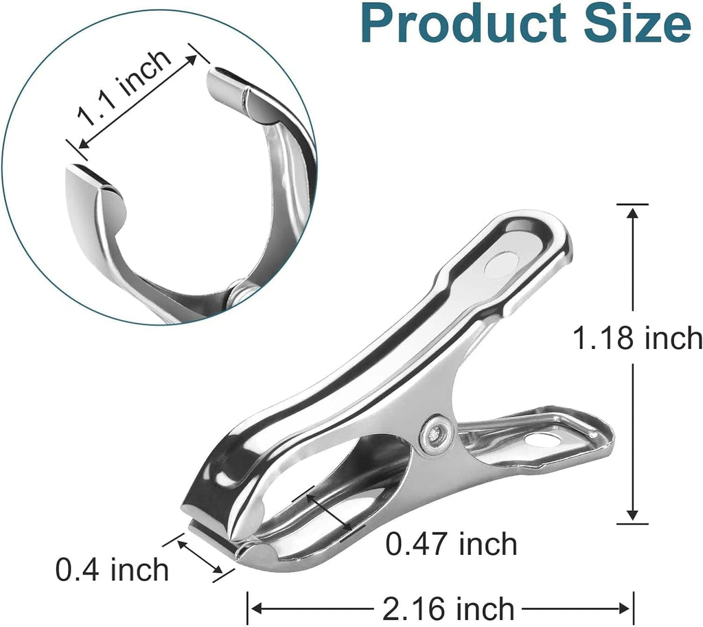 36 Pcs Garden Clips, Greenhouse Clamps, Stainless Steel Greenhouse Clips for Netting, Heavy Duty Row Cover Clips with a Strong Grip for Shade Cloth or Plant Cover on Gardening Hoops