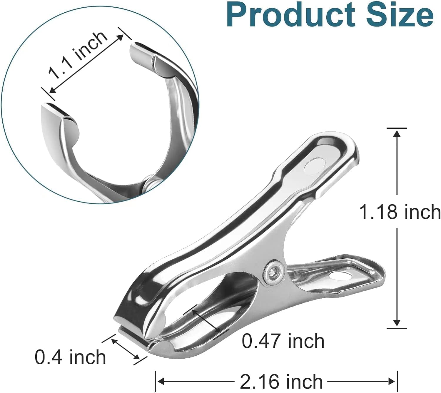 36 Pcs Garden Clips, Greenhouse Clamps, Stainless Steel Greenhouse Clips for Netting, Heavy Duty Row Cover Clips with a Strong Grip for Shade Cloth or Plant Cover on Gardening Hoops