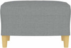 Cozy Fabric Footstool, 23.6x19.7x16.1 Inches, Durable and Breathable Fabric, Sturdy Plywood Frame, Stable Footrest for Sofa or Recliner, Compact Design for Living Room