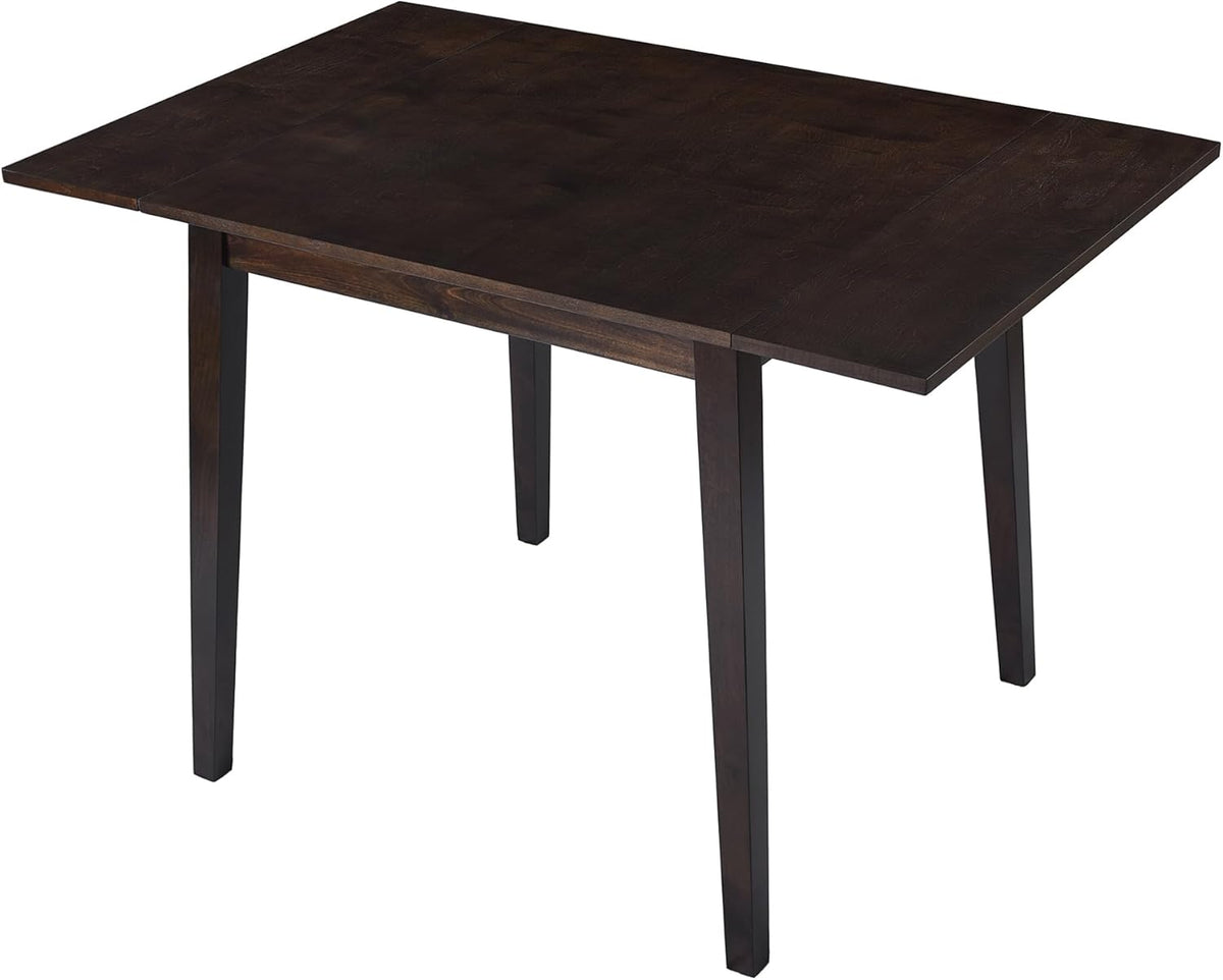 Merax Wooden 29"- 45" Extendable Rectangular Dining Table with Drop Leaf, Fits up to 4, Easy Assemble Espresso